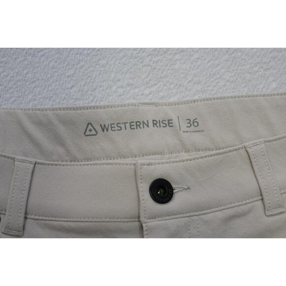 Western Rise Golf Pants Performance Beige Athletic Nylon Stretch Mens Sz 36 x 32 - Picture 5 of 9